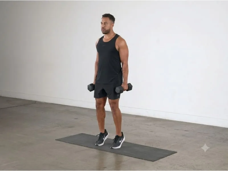 Dumbbell Standing Calf Raise – Nhón gót với tạ đơn